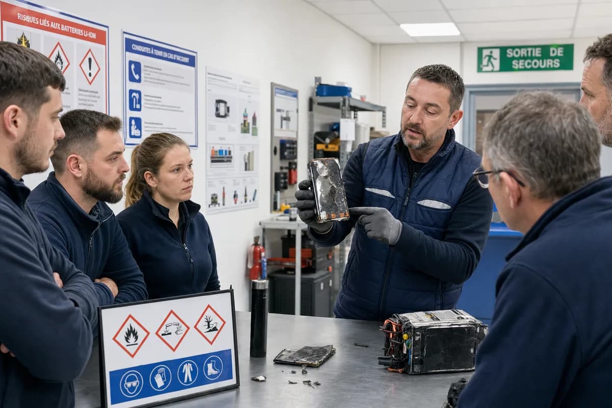 Sensibilisation au risque incendie des batteries lithium-ion